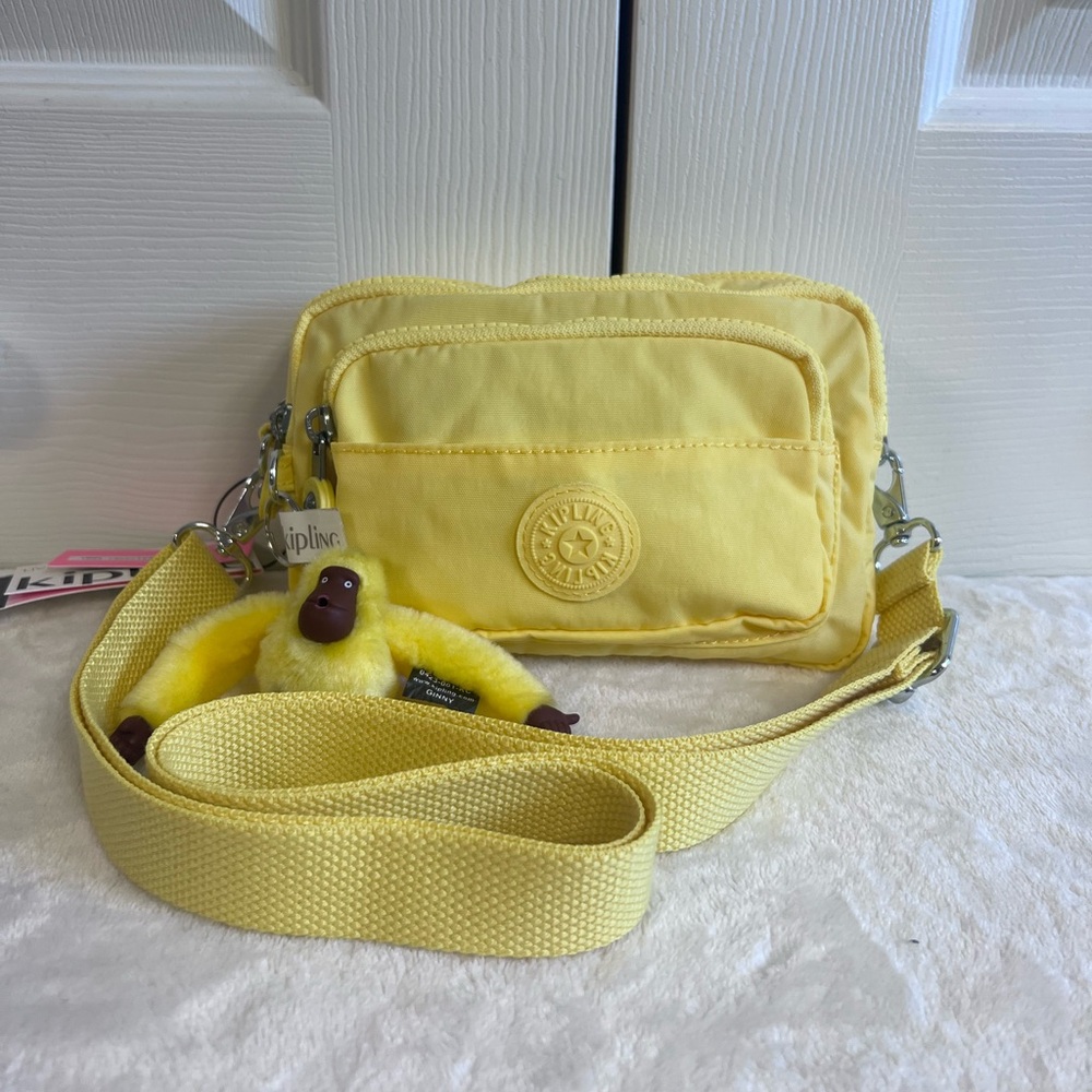 ☀️ 🦍 NWT Kipling Merryl 2 in 1 Convertible Crossbody Bag in Buttery Sun